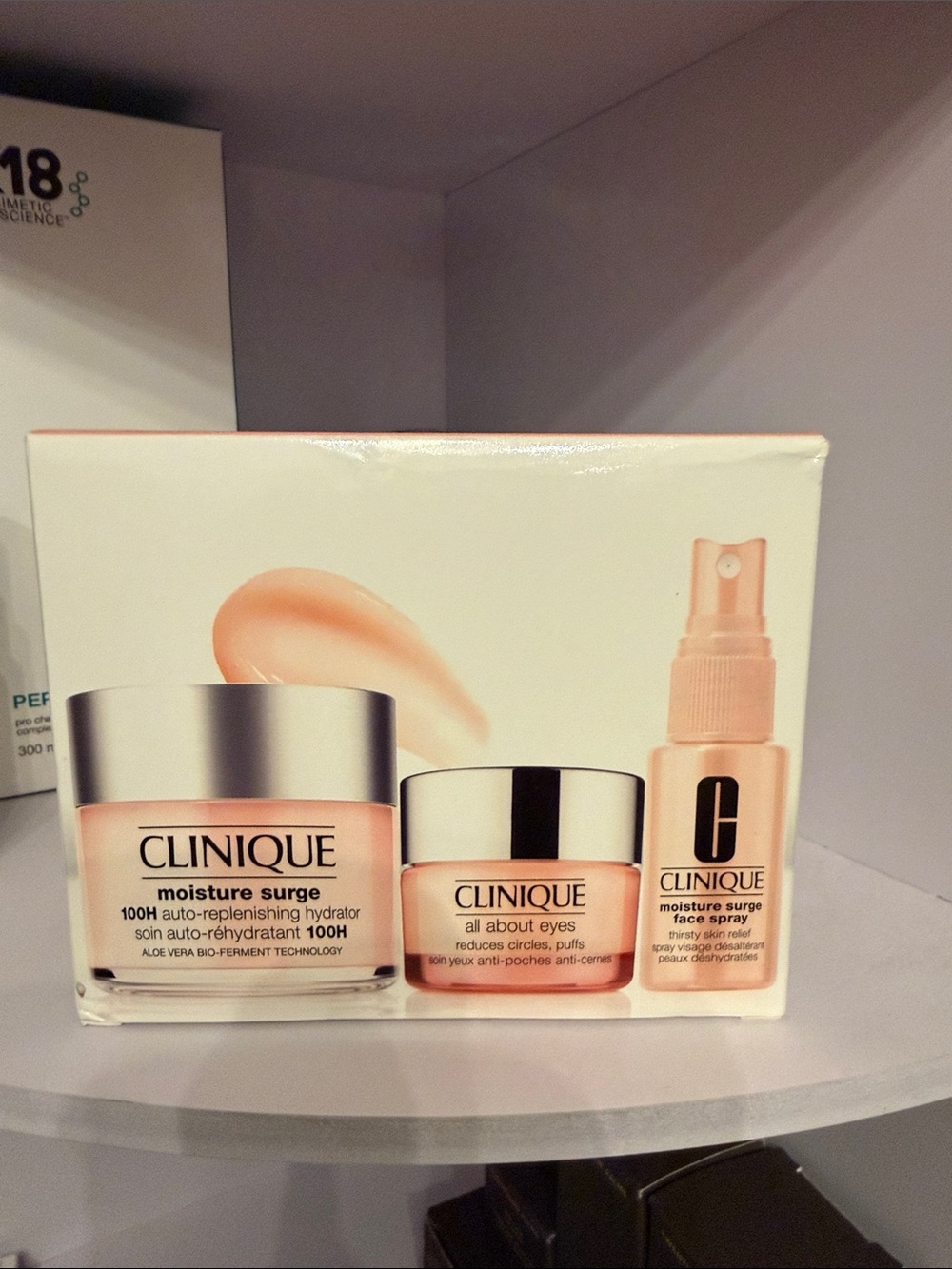 Clinique Skincare Trio in Soft Pink and Silver